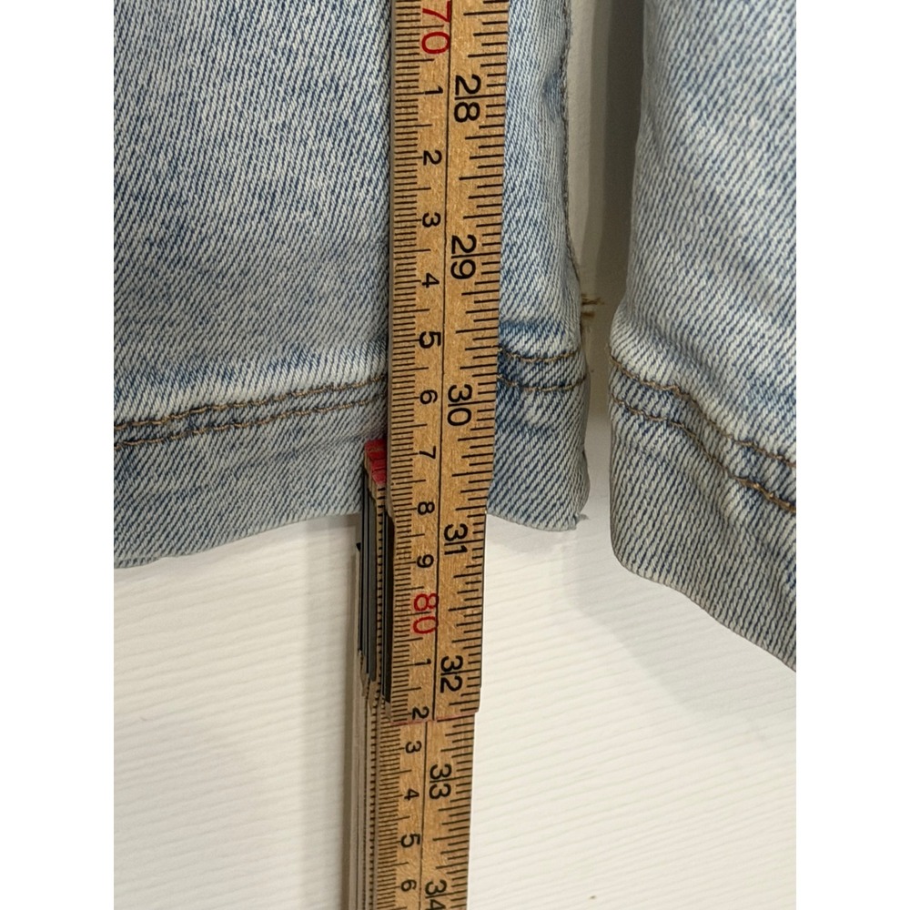 Forever 21+ Light Wash Denim Wide Leg Jumpsuit Corset Bodice 0X Plus Size - Picture 5 of 9